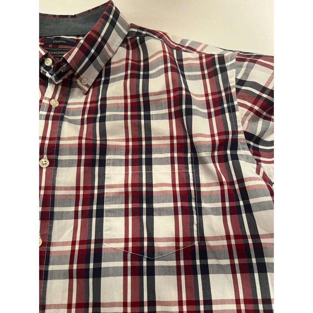 Mason James Stretch Button Up Short Sleeve Shirt Size XXL 2XL